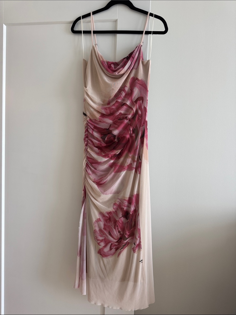 Open Edit mesh maxi dress
